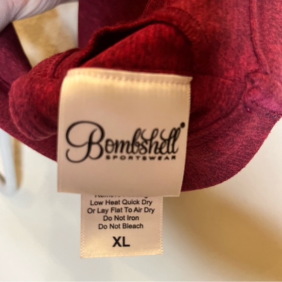 Bombshell Sportswear Volvano Heather Red‎ Sports Bra Size Extra Large - Picture 8 of 8